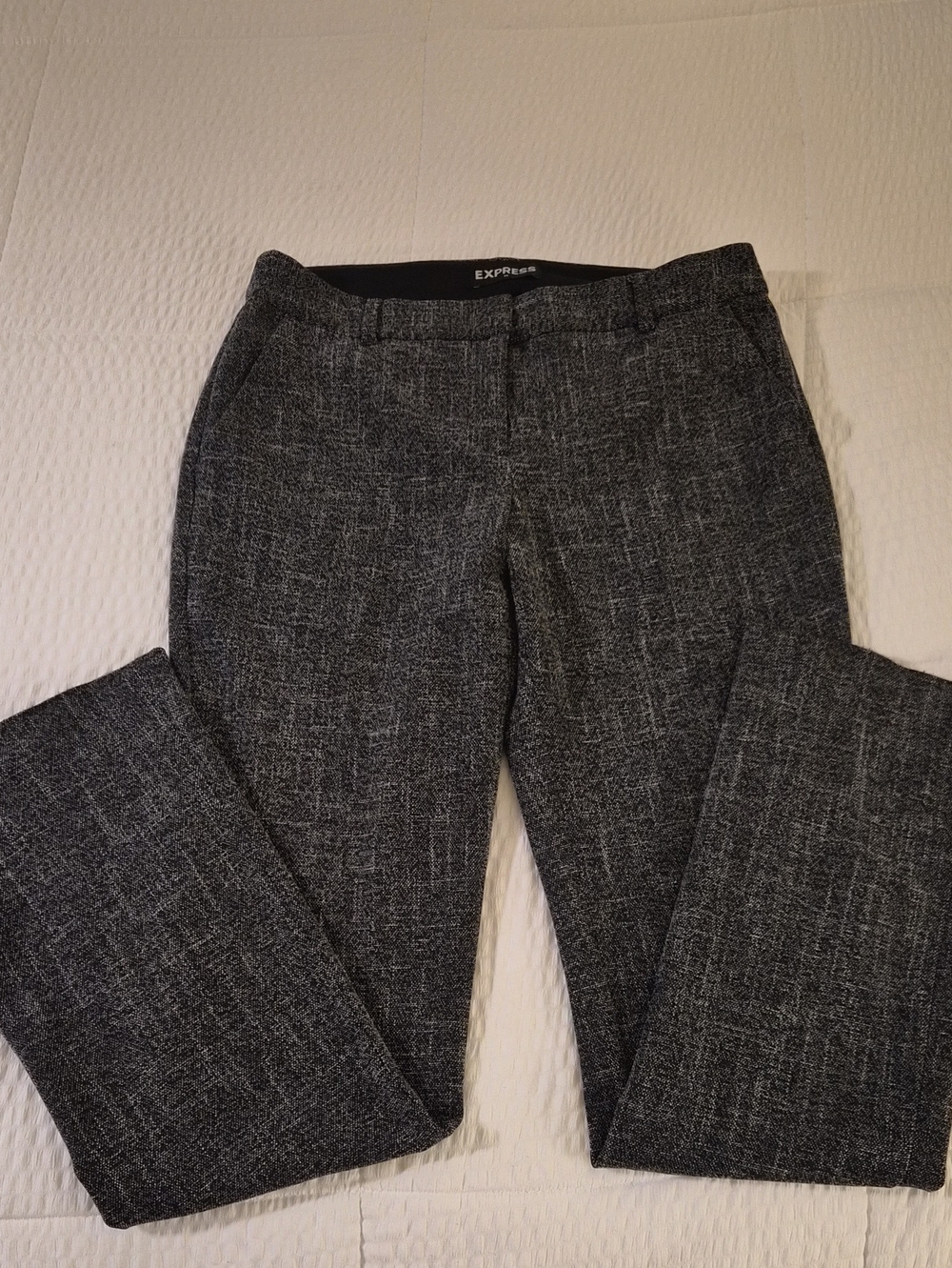 Express Women's Charcoal Heathered Dress Trousers sz 6